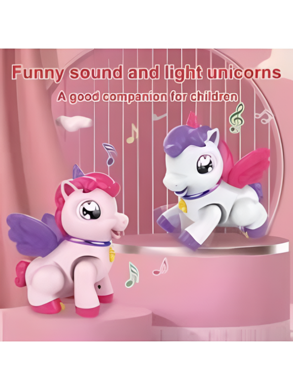 Dreamy Sunacorn Interactive Walking Unicorn Toy with Music & LED Lights – Battery Operated Moving Pegacorn Figure with Movable Head & Wings, Birthday Gift for Kids & Toddlers Ages 3+ LM15831I