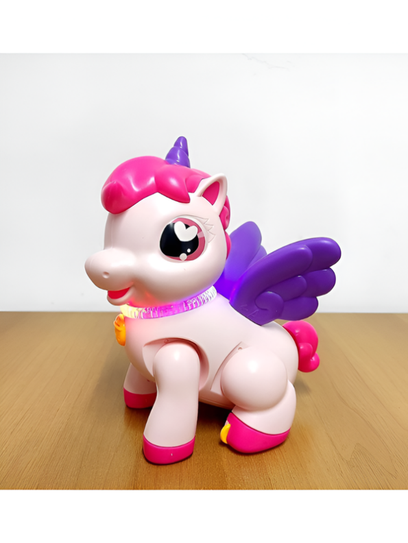Dreamy Sunacorn Interactive Walking Unicorn Toy with Music & LED Lights – Battery Operated Moving Pegacorn Figure with Movable Head & Wings, Birthday Gift for Kids & Toddlers Ages 3+ LM15831I