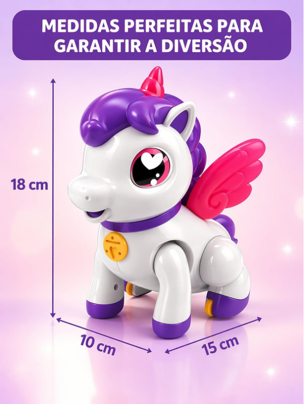 Dreamy Sunacorn Interactive Walking Unicorn Toy with Music & LED Lights – Battery Operated Moving Pegacorn Figure with Movable Head & Wings, Birthday Gift for Kids & Toddlers Ages 3+ LM15831I