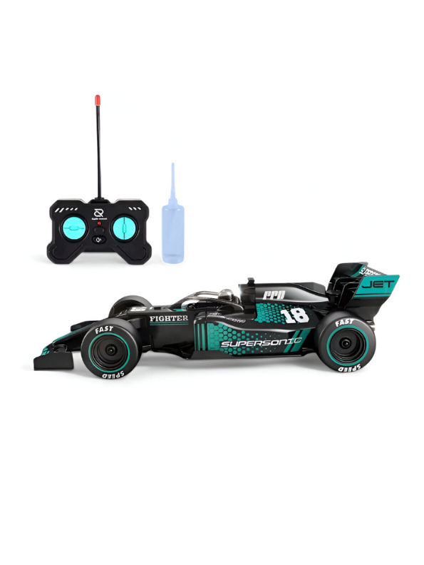 Drift Go – High-Speed RC F1 Racing Car with Spray Function, LED Lights & Rechargeable Battery - Green | LMI11212.
