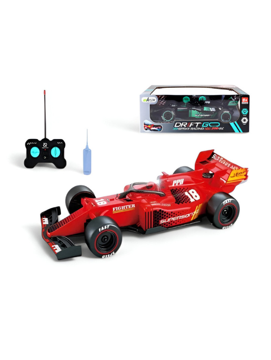 Drift Go – High-Speed RC F1 Racing Car with Spray Function, LED Lights & Rechargeable Battery - Red | LMI11212.