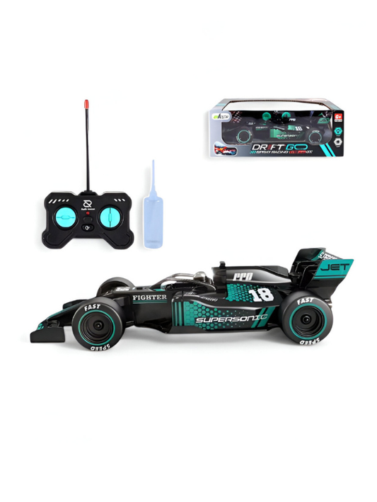 Drift Go – High-Speed RC F1 Racing Car with Spray Function, LED Lights & Rechargeable Battery - Green | LMI11212.