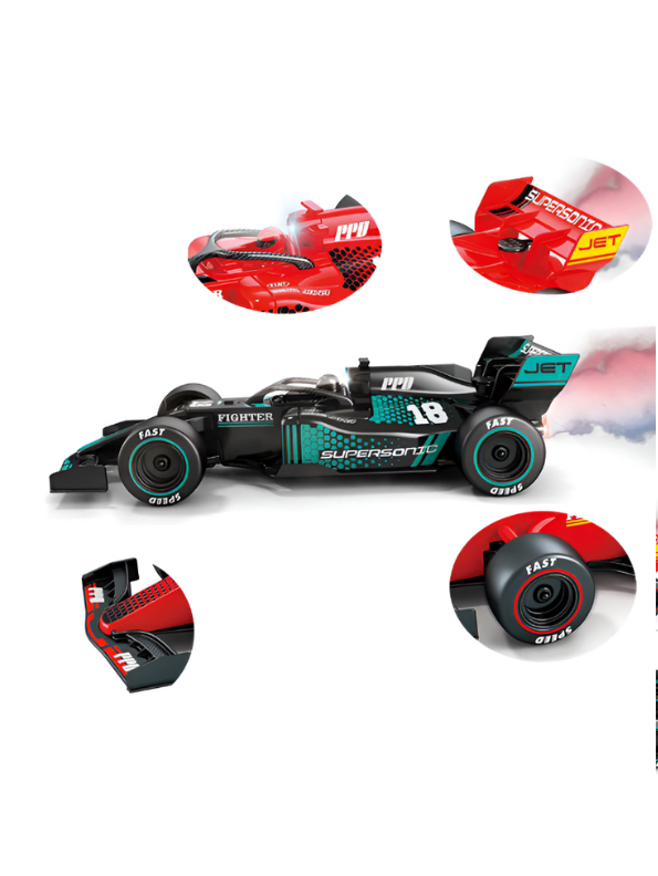 Drift Go – High-Speed RC F1 Racing Car with Spray Function, LED Lights & Rechargeable Battery - Red | LMI11212.