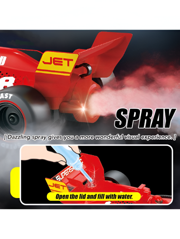 Drift Go – High-Speed RC F1 Racing Car with Spray Function, LED Lights & Rechargeable Battery - Red | LMI11212.