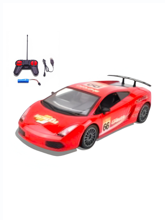 DriftX RC – Remote Control Sports Car for Kids, GReddy-Style High-Speed Racing Toy with Rechargeable Battery and Wall Charger Red LMI8885.