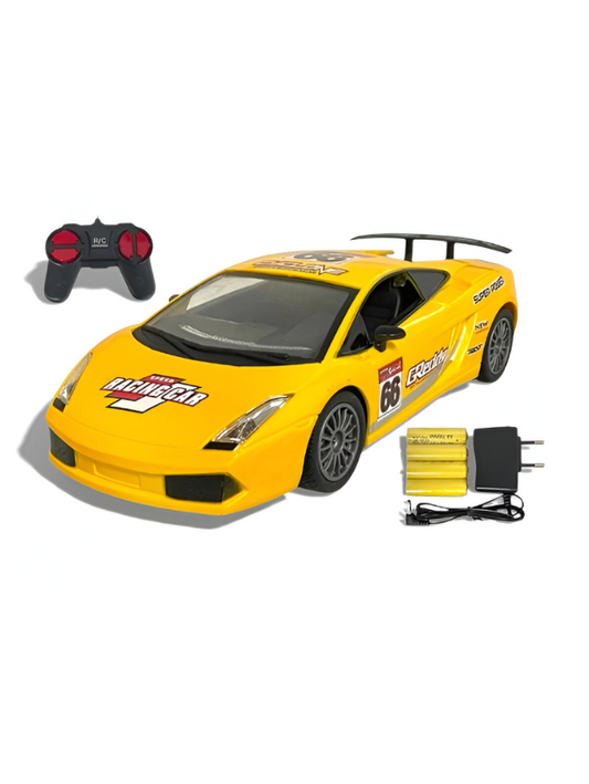 DriftX RC – Remote Control Sports Car for Kids, GReddy-Style High-Speed Racing Toy with Rechargeable Battery Yellow LMI8885.