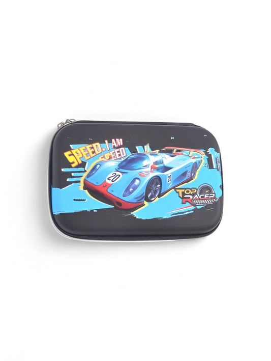 DriftZoom – Car Drift Theme Pencil Case for Kids | Big Size Blister Pouch | Fast & Cool Stationery Bag NOV6992.
