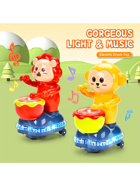 Drumming Musical Monkey, Elephant & Lion - Pack of 3 Toys For Kids - Toyloft