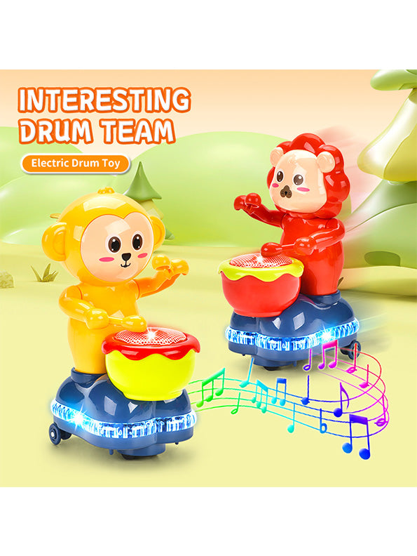 Drumming Musical Monkey, Elephant & Lion - Pack of 3 Toys For Kids - Toyloft