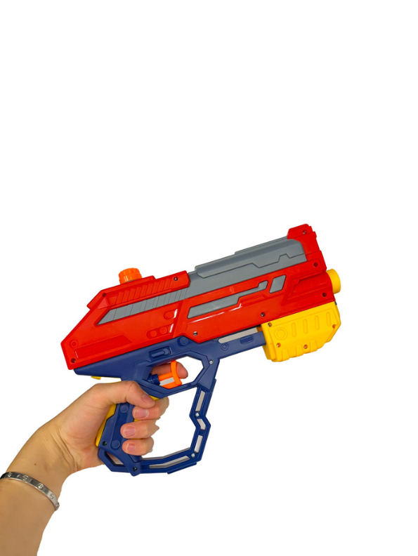 DualBlast – Dual Reservoir Water Gun Pichkari | Powerful Long-Range Summer Blaster for Kids Red LMI16061.