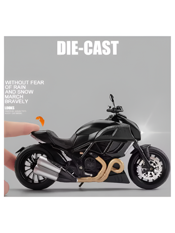 Ducati Metal Diecast Bike – Premium Metal Model Miniature Black TV3270.