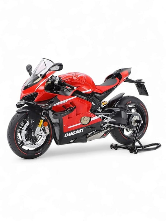 Ducati Panigale V4 1:12 Scale Diecast Model Bike in Red - Premium Acrylic Display Box Included - Toyloft