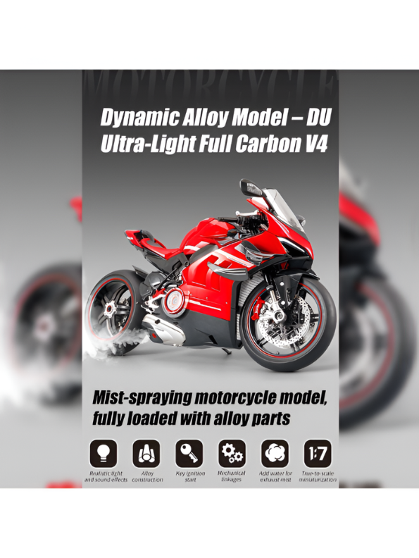 Ducati Panigale V4 Diecast Bike Model – 1:7 Scale Premium Motorcycle Collectible Toy MD587.