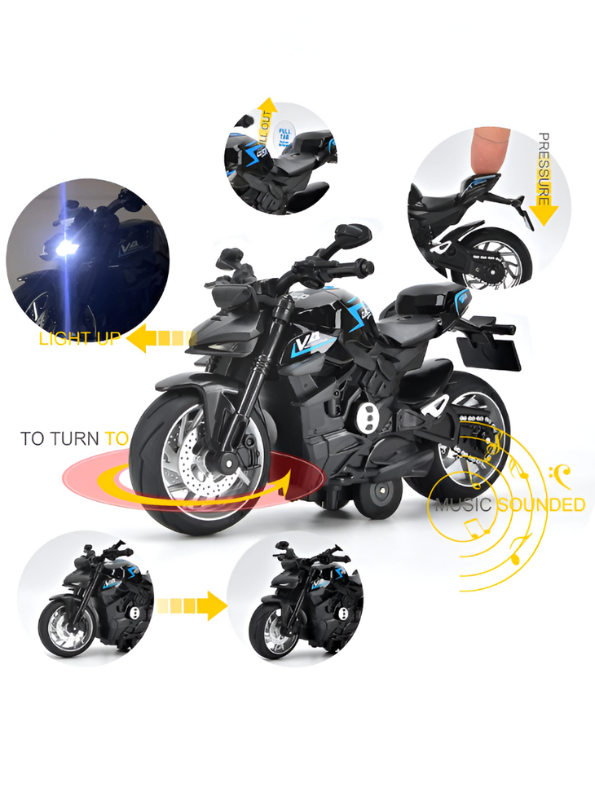 Ducati Streetfighter V4 Diecast Model 1:8 Scale – Pull-Back Alloy Bike with Lights & Sound Grey LMI15143.