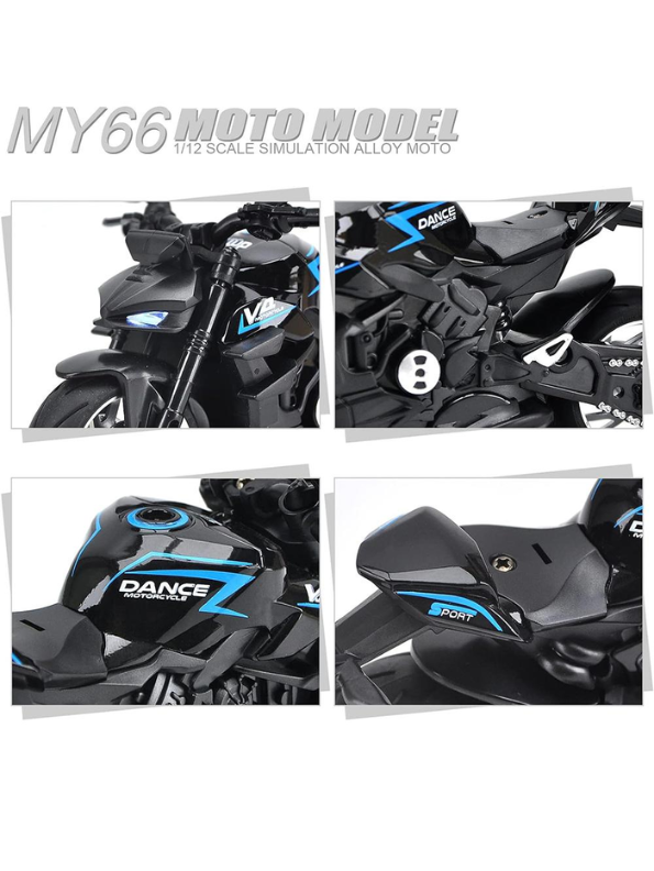 Ducati Streetfighter V4 Diecast Model 1:8 Scale – Pull-Back Alloy Bike with Lights & Sound Grey LMI15143.