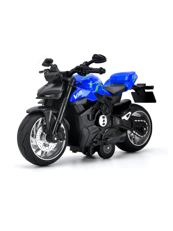 Ducati Streetfighter V4 Diecast Model 1:8 Scale – Pull-Back Alloy Bike with Lights & Sound Blue LMI15143.