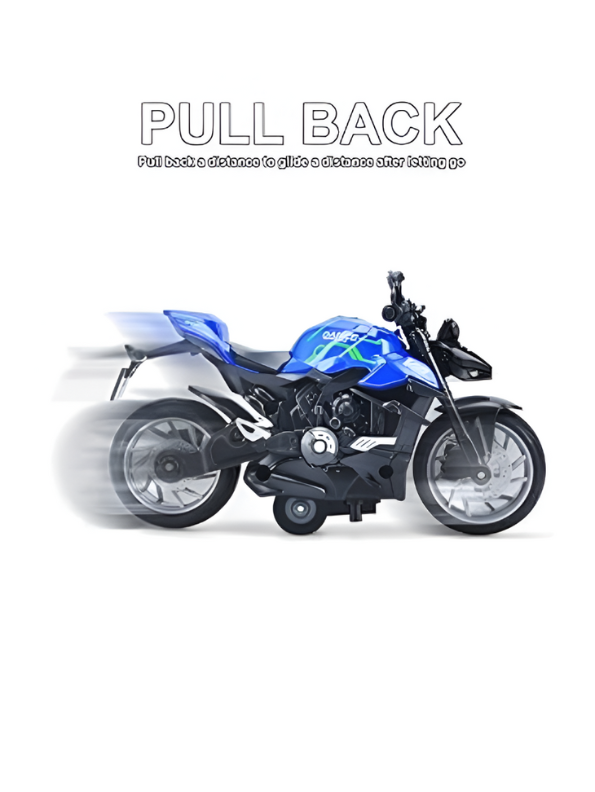 Ducati Streetfighter V4 Diecast Model 1:8 Scale – Pull-Back Alloy Bike with Lights & Sound Blue LMI15143.
