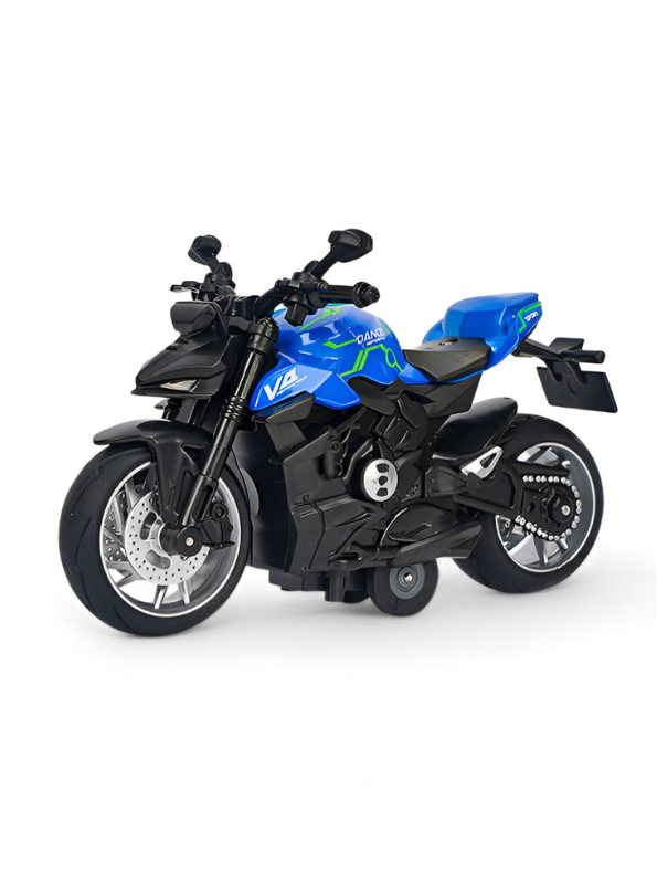 Ducati Streetfighter V4 Diecast Model 1:8 Scale – Pull-Back Alloy Bike with Lights & Sound Blue LMI15143.
