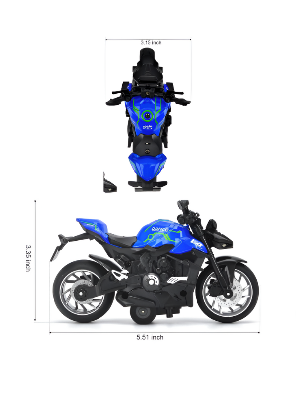 Ducati Streetfighter V4 Diecast Model 1:8 Scale – Pull-Back Alloy Bike with Lights & Sound Blue LMI15143.