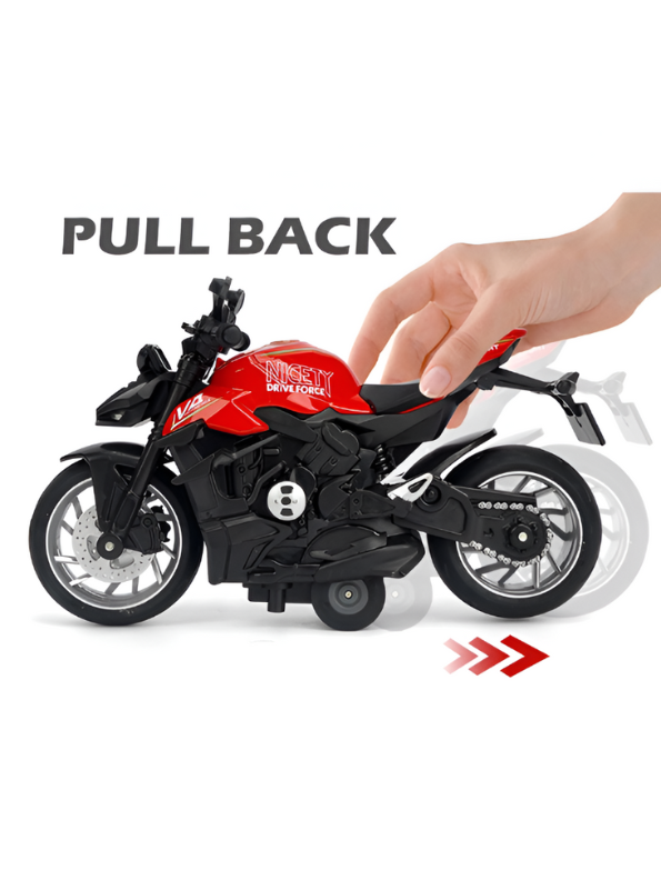 Ducati Streetfighter V4 Diecast Bike – 1:8 Scale Pull-Back Alloy Model with Lights & Sound.