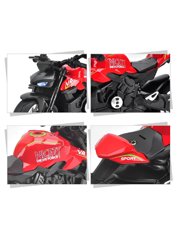 Ducati Streetfighter V4 Diecast Bike – 1:8 Scale Pull-Back Alloy Model with Lights & Sound.