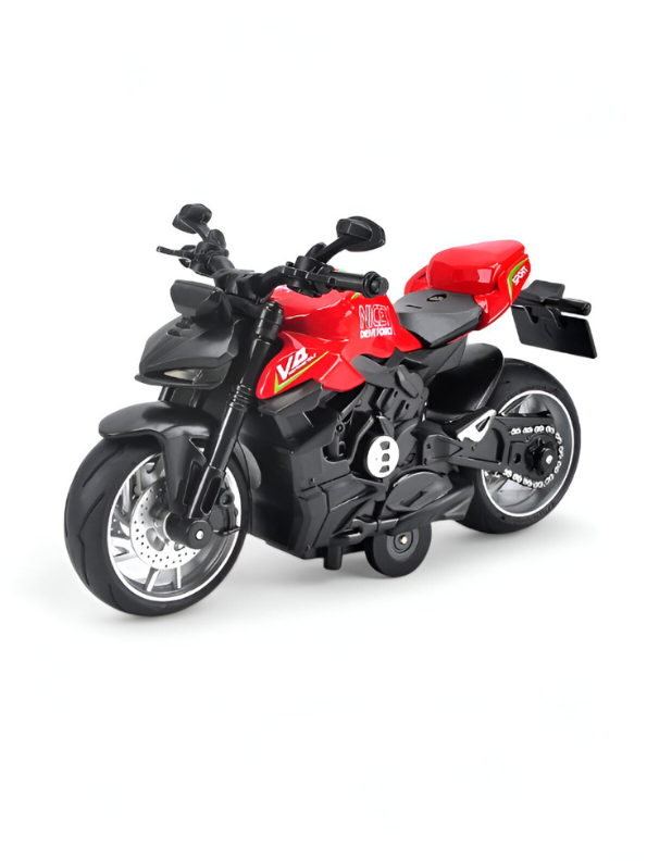 Ducati Streetfighter V4 Diecast Bike – 1:8 Scale Pull-Back Alloy Model with Lights & Sound.