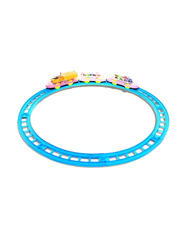 Educational Electric Train Set - Battery Operated Electric Train Set for Kids | Musical Toy Train with Transparent Gear Engine LMI394.