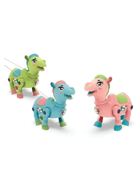 Electric Cute Pet – Walking Camel Toy with Musical Light-Up and Flashing Lights for Kids Green - LMI15662.