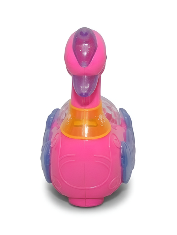 Electric Dancing Pink Swan Toy with 3D Projection Lights and Music – Early Learning Sensory Toy for Toddlers LMI10460