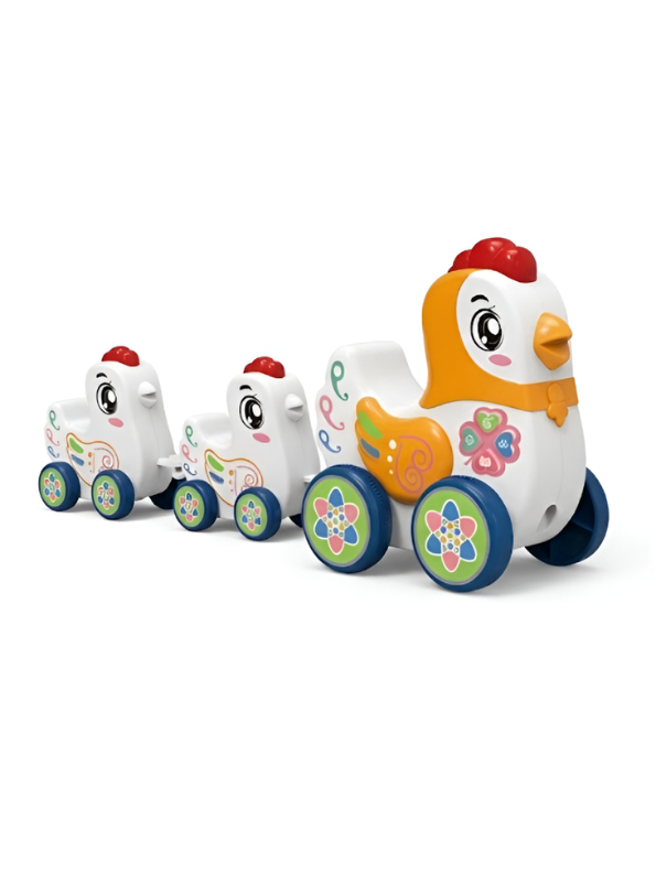 Electric Hen and Chicks Follow-Me Toy Set with Music and Lights NX14204.