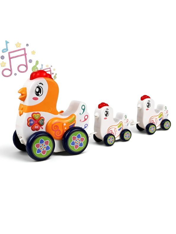 Electric Hen and Chicks Follow-Me Toy Set with Music and Lights NX14204.