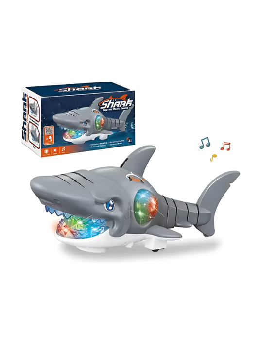 Electric Shark Toy – Bump & Go Action, Moving Jaw & Tail, Automatic Collision Steering TV4479.