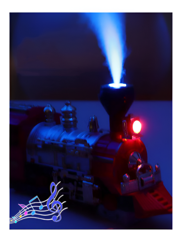 Electric Steam Locomotive Train Toy with Real Smoke & Lights LMI15104.