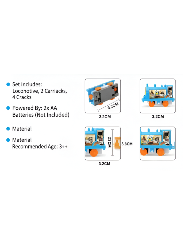 Electric Toy Train Set – Locomotive & Track Kit LMI8755.
