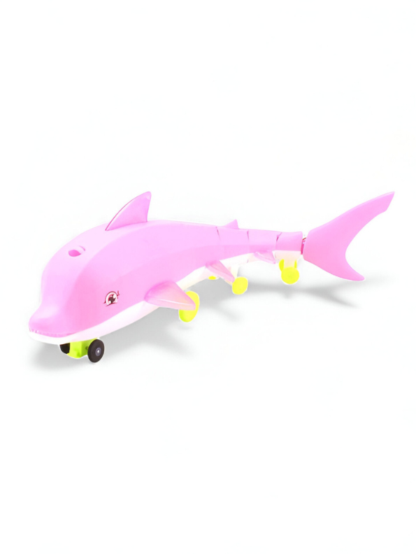 Electric Traction Dolphin Toy – Light-Up Crawling Sea Animal, Musical Interactive Walking Toy LMI12114.