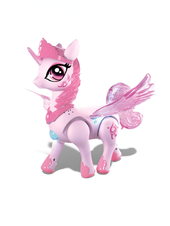 Electric Walking Princess Toy Horse with Sparkling Lights & Melodic Music – Battery Operated Toy for Kids Pink LMI13636.