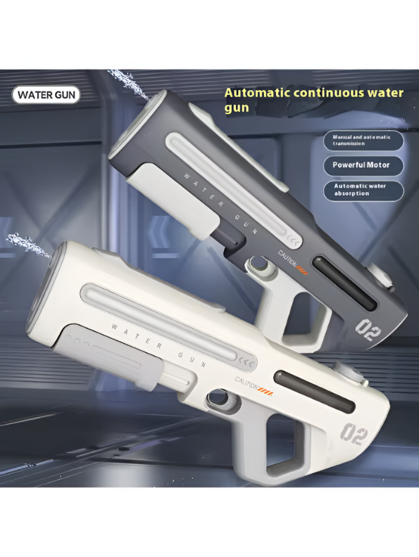 Electric Water Gun Toy for Kids 42cm – High-Powered Splash Blaster Grey LMI15770.