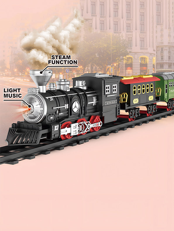 Steam Train Set with Simulated Sound Electric Toy Train Toy For