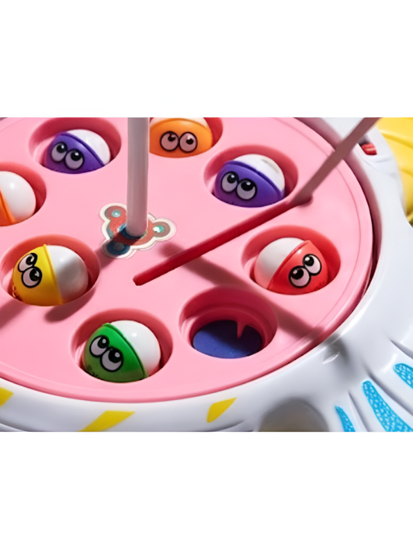Electronic Musical Fishing Toy Game | Motorized Rotating Magnetic Fish Pond Set with Rods Toddlers Boys and Girls, Ages 3+ TV5542.