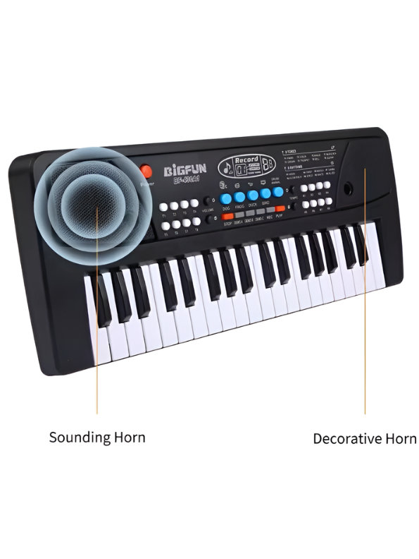 Electronic Piano Keyboard for Kids – 37 Keys Portable Music Toy with Mic, Animal Sound Effects, Record & Playback Functions LMI385