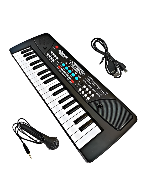 Electronic Piano Keyboard for Kids – 37 Keys Portable Music Toy with Mic, Animal Sound Effects, Record & Playback Functions LMI385