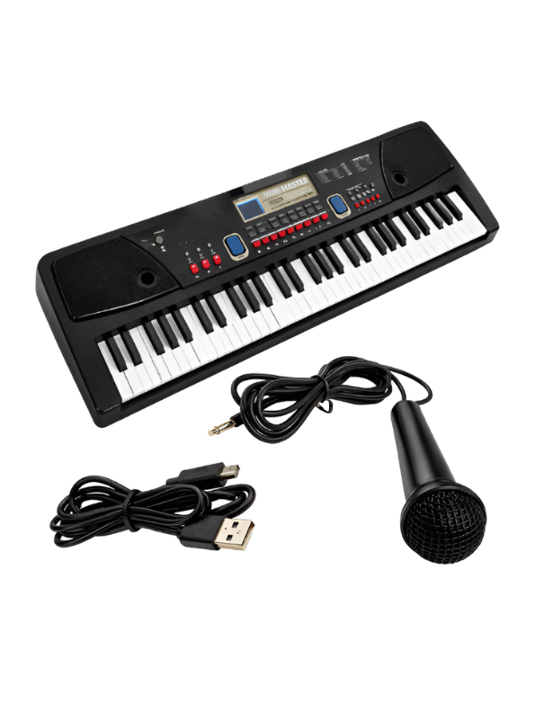 Electronic Piano Keyboard with Microphone & USB – Learning Musical Toy LMI15784.