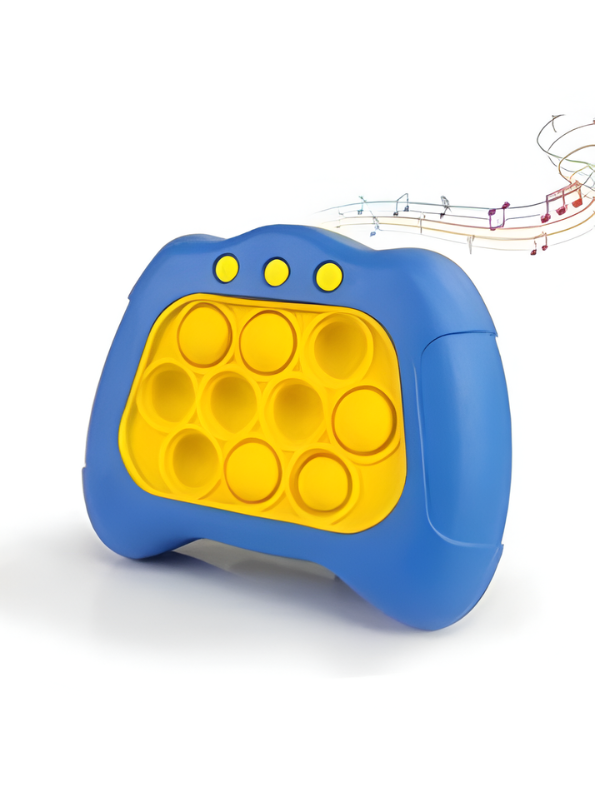 Electronic Quick Push Bubble Game Console Blue – Handheld Whack-A-Mole Pop Fidget Sensory Toy with Lights and Sound, Educational Stress Relief Game Machine for Kids Ages 4+ TV5184