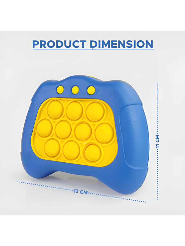 Electronic Quick Push Bubble Game Console Blue – Handheld Whack-A-Mole Pop Fidget Sensory Toy with Lights and Sound, Educational Stress Relief Game Machine for Kids Ages 4+ TV5184