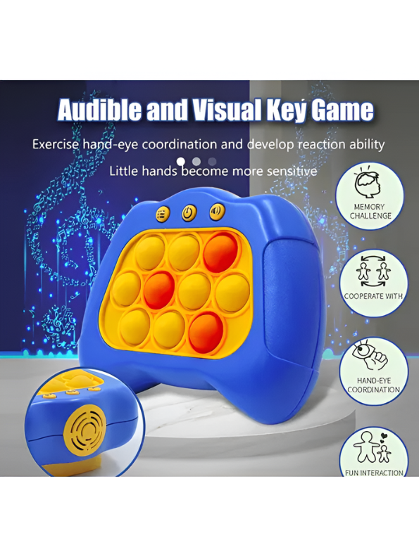 Electronic Quick Push Bubble Game Console Purple – Handheld Whack-A-Mole Pop Fidget Sensory Toy with Lights and Sound, Educational Stress Relief Game Machine for Kids Ages 4+ TV5184