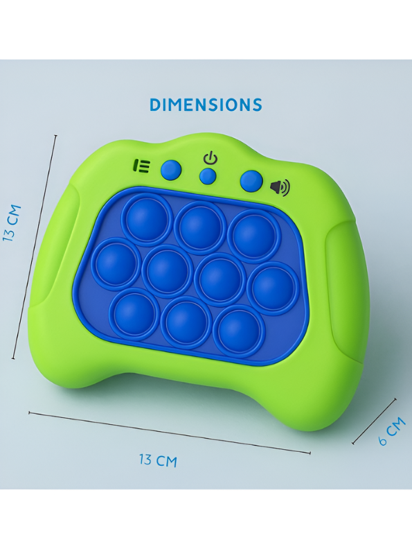 Electronic Quick Push Bubble Game Console Green – Handheld Whack-A-Mole Pop Fidget Sensory Toy with Lights and Sound, Educational Stress Relief Game Machine for Kids Ages 4+ TV5184