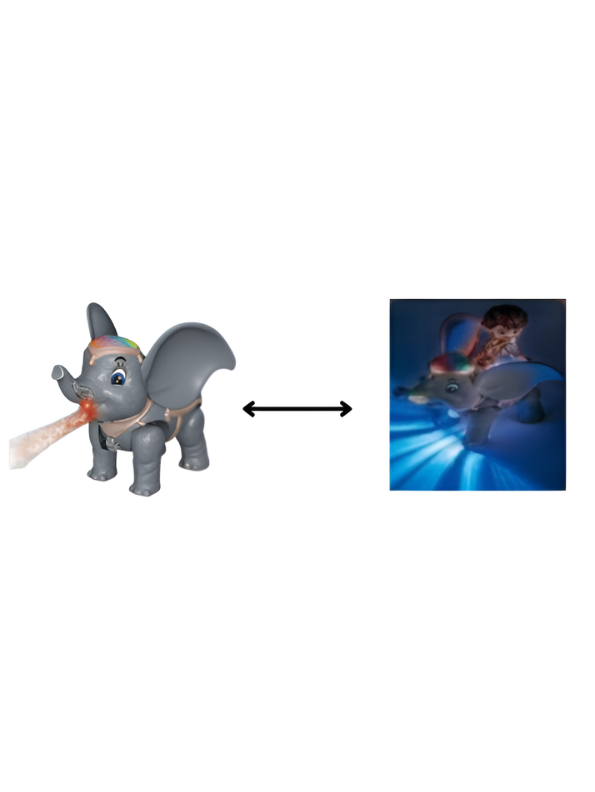Electronic Walking Elephant Toy – Light-Up Musical Toy with Removable Figure, Realistic Spray Effect & Music TV7252