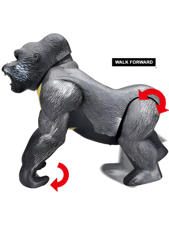 Electronic Walking Gorilla Toy – Battery Operated King Kong Figure with Roaring Sounds and Lights TV7172