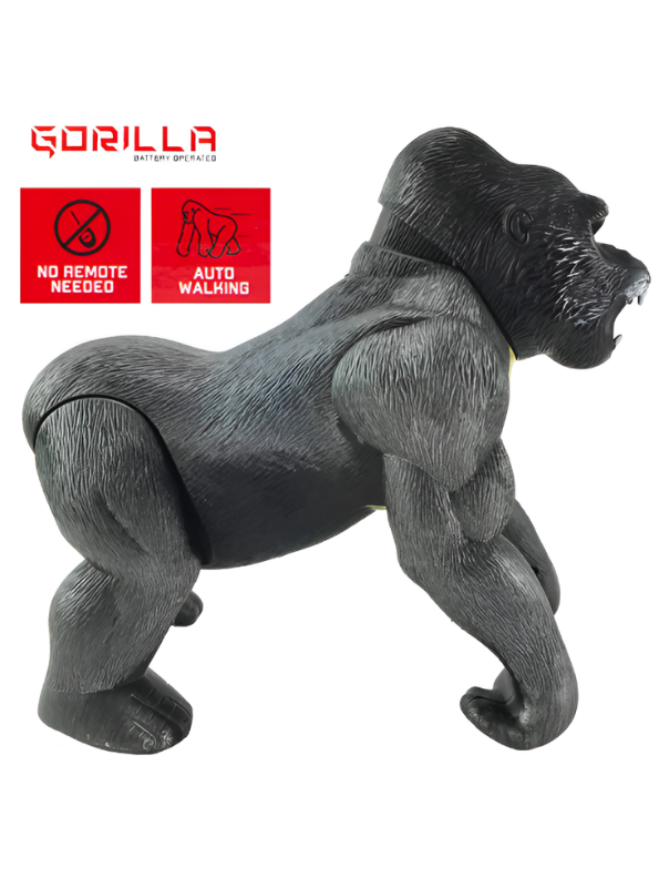 Electronic Walking Gorilla Toy – Battery Operated King Kong Figure with Roaring Sounds and Lights TV7172