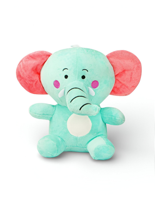 Elephant Plush Toy 9-Inch – Soft Velvet Stuffed Animal for Toddlers, Infants & Nursery Decor Green ST6690.
